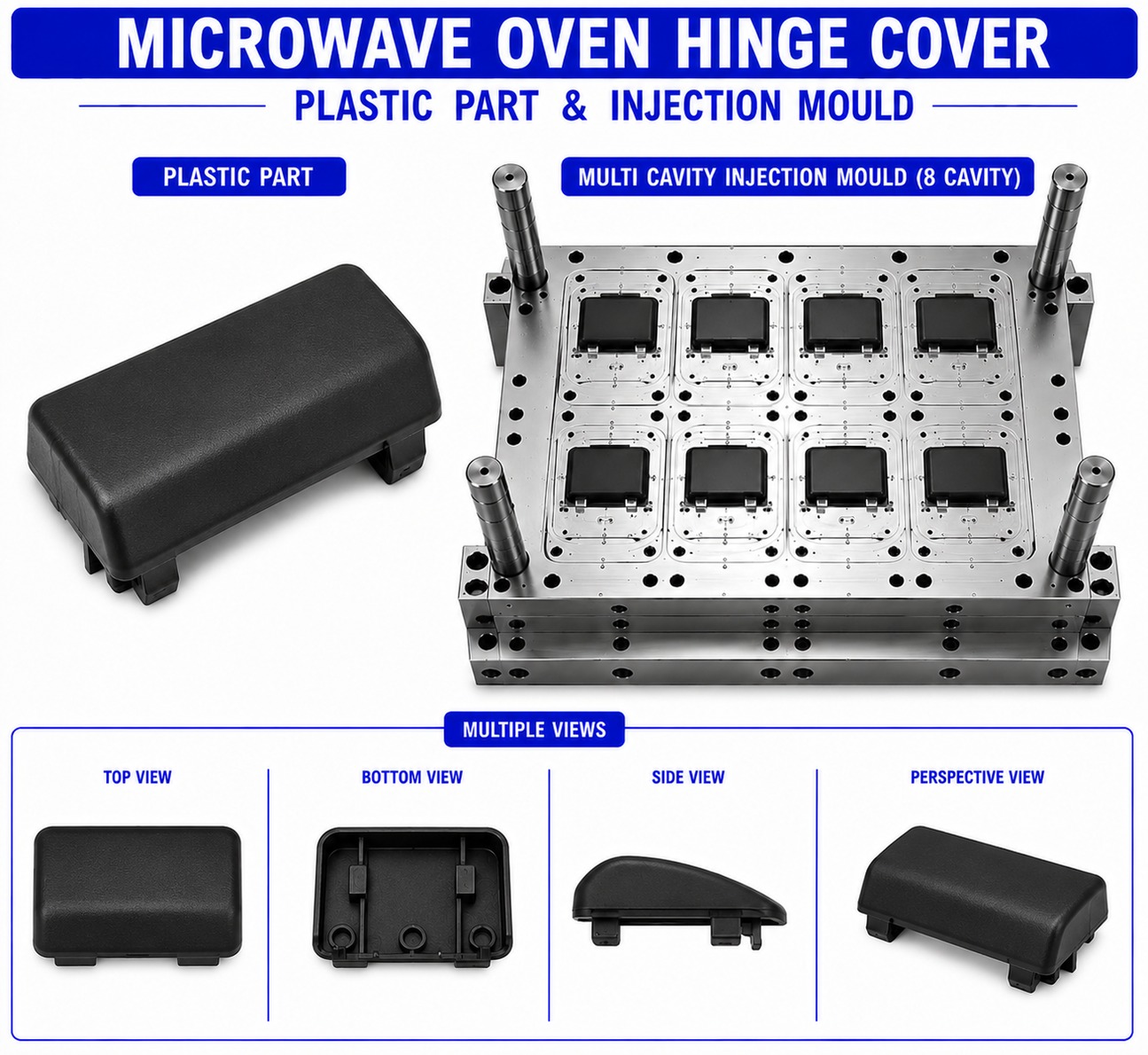Microwave Oven Plastic Hinge Cover Mould and Moulding Services